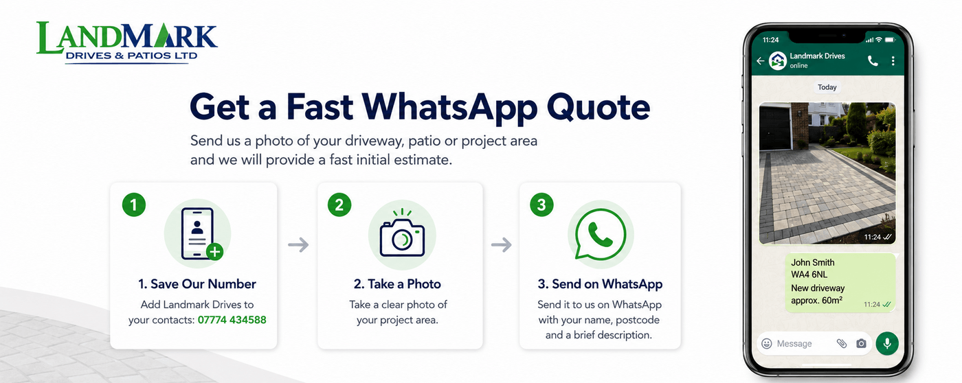 Landmark Drives & Patios Whatsapp Quote